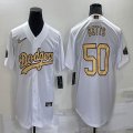 2022 MLB All-Star Nike Los Angeles Dodgers #50 Mookie Betts white majestic baseball jerseys-BD