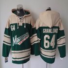 Minnesota Mikael Granlund 64# green beige NHL hooded sweatshirt