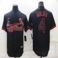 Nike New St.Louis Cardinals #4 Yadier Molina Black Stitched Baseball Jersey