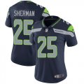 Women Seattle Seahawks 25 Richard Sherman blue Color Rush Limited Jersey