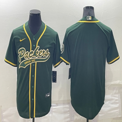 Nike Green Bay Packers green baseball jerseys Joint name-BD