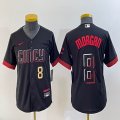 Youth Nike Cincinnati Reds #8 Joe Morgan black Flexbase Authentic Collection Jersey city version -BD 01