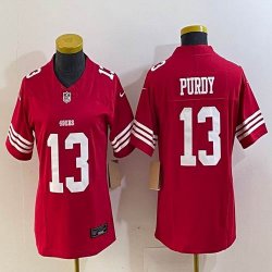 Women Nike San Francisco 49ers #13 Brock Purdy Red Color Rush Limited Jersey