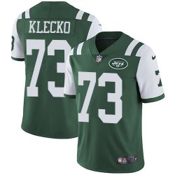 Nike New York Jets #73 Klecko Green Color Rush Limited Jersey