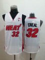 Miami Heat O'neal #32 Shaquille O'Neal white nba Jersey