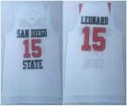 Throwback Kawhi Leonard #15 San Diego State Jerseys white Sewn Toronto Raptors Shirts