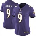 Women Baltimore Ravens #9 Tucker Nike purple Color Rush Limited Jersey