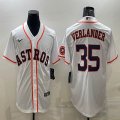 Nike Houston Astros #35 Justin Verlande white baseball jerseys -BD