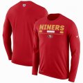 Men's San Francisco 49ers Nike Scarlet Sideline Legend Staff Performance Long Sleeve T-Shirt