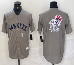 Nike New York Yankees blank gray MLB baseball Jersey -BD 08