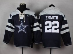 Nike Dallas Cowboys #22 E.Smith blue nfl Hooded Sweatshirt