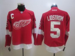 2012 Detroit Red Wings 5 Nicklas Red Jersey