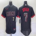 Nike Cincinnati Reds #7 Steer black Flexbase Authentic Collection Jersey-BD 02