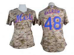 2015 women New York Mets #48 Degrom camo mlb jerseys