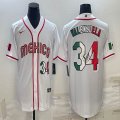 2023 World Cup Mexico #34 Fernando Valenzuela white majestic baseball jerseys 07