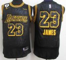 Los Angeles Lakers #23 LeBron James black NBA jerseys -HL