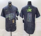 Nike Tampa Bay Rays Brandon Lowe black majestic baseball jersey city version 01