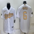 2022 MLB All-Star Nike Los Angeles Dodgers #6 Justin Turner white majestic baseball jerseys-BD 01