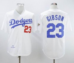 Los Angeles Dodgers Gibson 23# 1988 throwback white mlb baseball jerseys