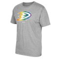 Men's Anaheim Ducks Reebok Gray Rainbow Pride T-Shirt