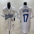 Los Angeles Dodgers #17 Shohei Ohtani white Nike majestic baseball Jersey Joint name -BD 02