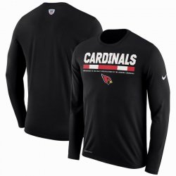 Men\'s Arizona Cardinals Nike Black Sideline Legend Staff Performance Long Sleeve T-Shirt