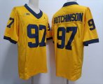 Michigan Wolverines #97 Aidan Hutchinson Yellow College Football Limited Jersey 03