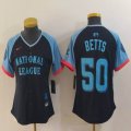 Women National League Dodgers #50 Mookie Betts Nike Navy 2024 MLB All-Star Game Limited Player Jersey