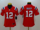 Women Nike New England Patriots #12 Tom Brady red Color Rush Limited Jersey