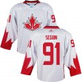 Canada 2016 World Cup #91 Tyler Seguin White Hockey jerseys