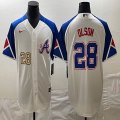 Nike Anaheim Angels #28 Matt Olson white blue majestic baseball city version 01