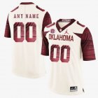 Custom Oklahoma Sooners white red New College Football Jersey with jordan logo SCE patch