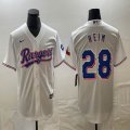 Nike Texas Rangers #28 Jonah Heim white majestic baseball jerseys