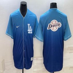 Los Angeles Dodgers Blank skyblue majestic baseball Jerseys-BD 01