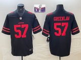 Nike San Francisco 49ers #57 Dre Greenlaw Black Color Rush Limited Jersey