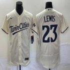 Nike Minnesota Twins #23 Lewis beige Flexbase Authentic Collection Jersey-BD