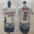 Puerto Rico #9 Baseball #8 Rosario White 2023 World Baseball Classic Replica Player Jersey 05