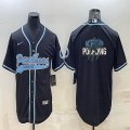 Nike Carolina Panthers blank black baseball jerseys Joint name-BD 01