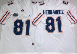 Florida Gators #81 Aaron Hernandez white Stitched Jordan Authentic ncaa jerseys