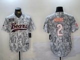 Chicago Bears #2 Moore Nike Arctic Camo 2024 Salute to Service Limited Joint name-BD