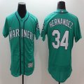 2016 Seattle Mariners 34 Felix Hernandez green Flexbase Authentic Collection Jersey