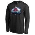 Men's Colorado Avalanche Fanatics Branded Black Midnight Mascot Long Sleeve T-Shirt