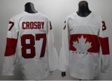 2014 NHL Canada team CROSBY 87# white hockey jerseys