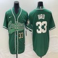 Nike Boston Celtics #33 Larry Bird green baseball jerseys Joint name-BD