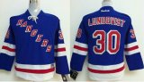 kids New York Rangers #30 Henrik Lundqvist blue nhl jerseys