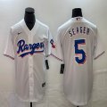 Nike Texas Rangers #5 Seager white majestic baseball jerseys