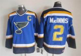 St.Louis Blues #2 Al Macinnis Blue CCM NHL hockey Jersey C patch