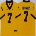 Michigan Wolverines #7 Donovan Edwards yellow college footbll jerseys-PNS