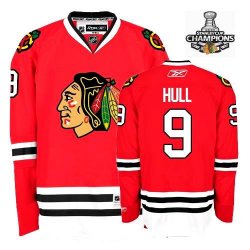 Bobby Hull Jersey 9 Red Home Chicago Blackhawks Jerseys