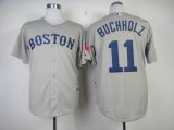 MLB Boston Red Sox BUCHHOLZ 11 Grey baseball jersey